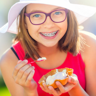 eating with braces